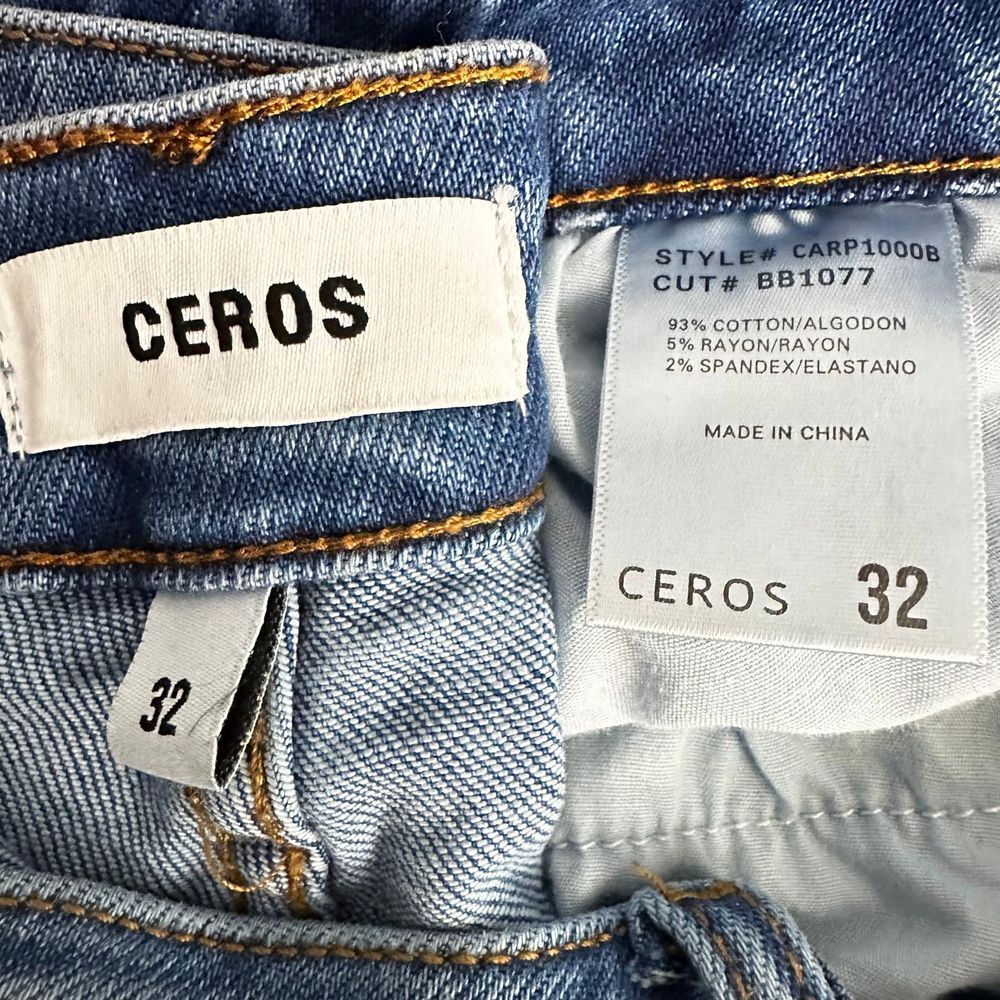 CEROS Carpenter Jeans High Rise‎ Distressed Denim Straight Leg Blue Size 32 - Picture 6 of 6
